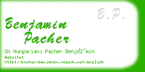 benjamin pacher business card